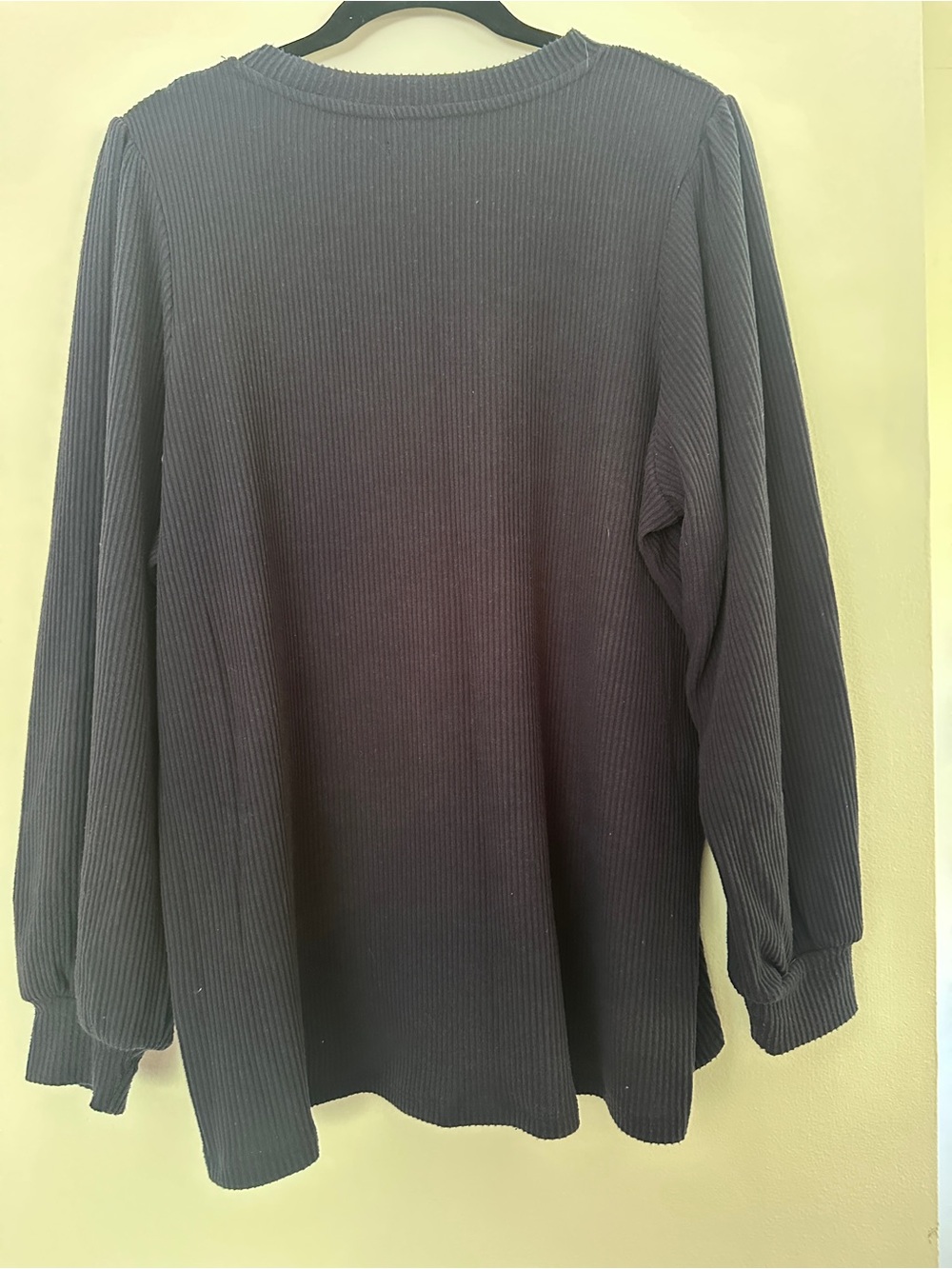 Navy Ribbed Long-Sleeve Sweater - Picture 2 of 2